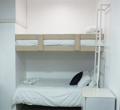 View of bunk beds for room four